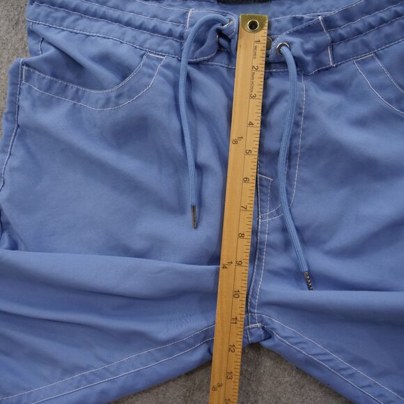 True Religion Shorts Mens 31 Blue Board Swim Surf Trunks Flip Pockets Drawstring - Picture 10 of 14